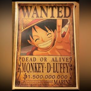 One Piece Dead Or Alive Luffy Wanted Poster